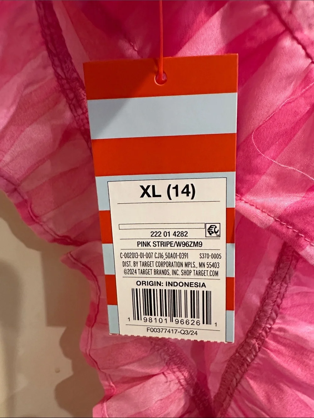 Cat & Jack Hot Pink Striped Ruffle Dress
